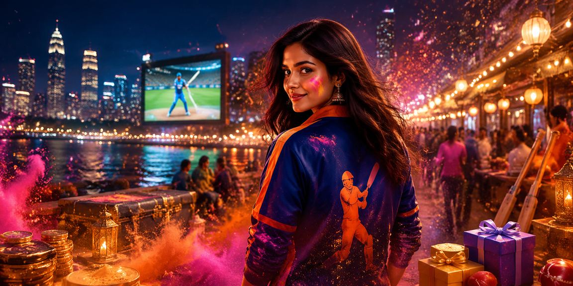 Exciting Holi cricket betting atmosphere in India
